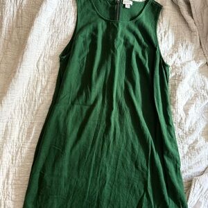 J. Crew Deep Green Sleeveless Dress
